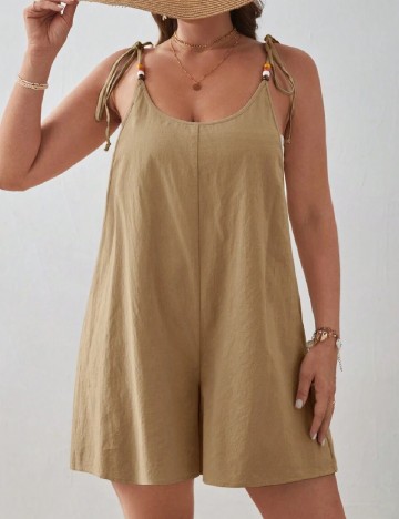 Salopeta SHEIN CURVE, crem