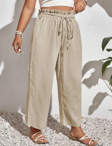 Pantaloni SHEIN CURVE, bej