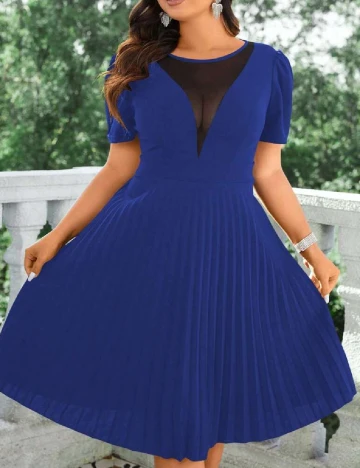 Rochie medie SHEIN CURVE, albastru Albastru