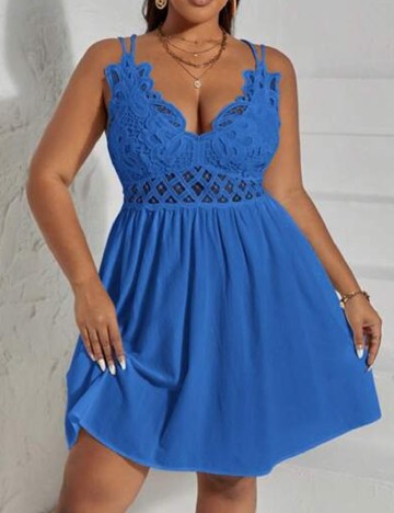 
						Rochie scurta SHEIN CURVE, albastru