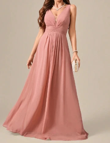 Rochie lunga UNITHORSE, roz pudra Roz