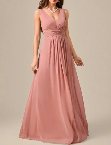 Rochie lunga UNITHORSE, roz pudra Roz