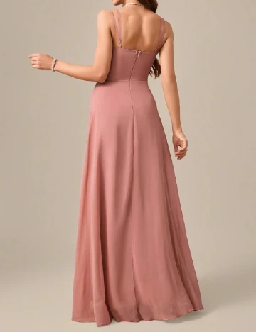 Rochie lunga UNITHORSE, roz pudra Roz