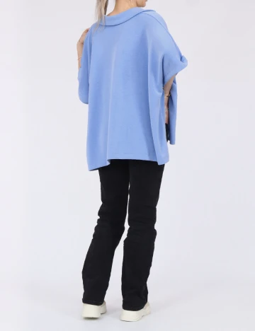 Poncho Comma, albastru