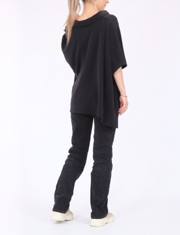Poncho Comma, negru