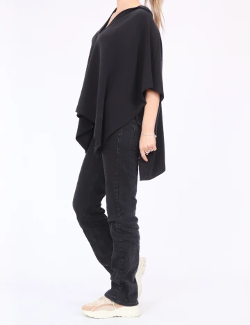 Poncho Comma, negru