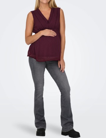 Bluza Only Maternity, visiniu