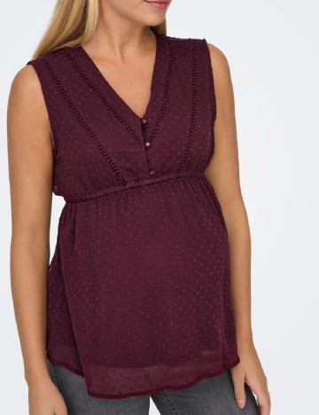 Bluza Only Maternity, visiniu