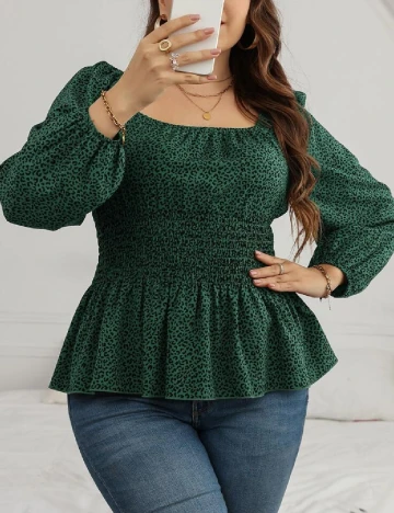 Bluza SHEIN CURVE, verde