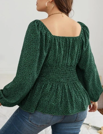 Bluza SHEIN CURVE, verde
