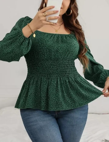 Bluza SHEIN CURVE, verde