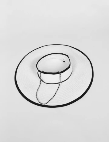 Palarie Pieces, alb Alb