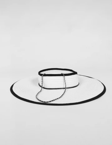 Palarie Pieces, alb Alb