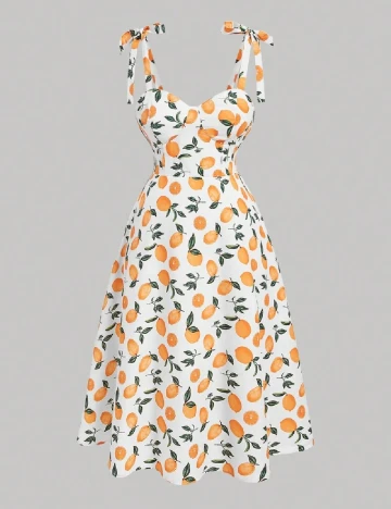 Rochie medie SHEIN CURVE, alb