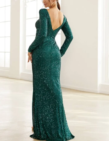 Rochie lunga Miss ord, verde