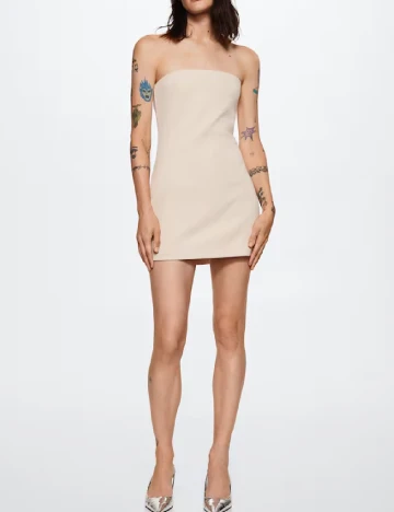 Rochie scurta Mango, crem