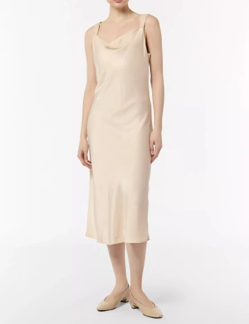 Rochie medie Comma, crem