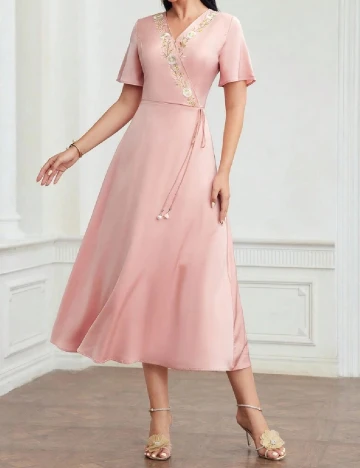 Rochie medie MOTF, roz