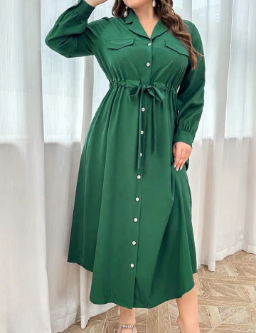 Rochie lunga SHEIN CURVE, verde