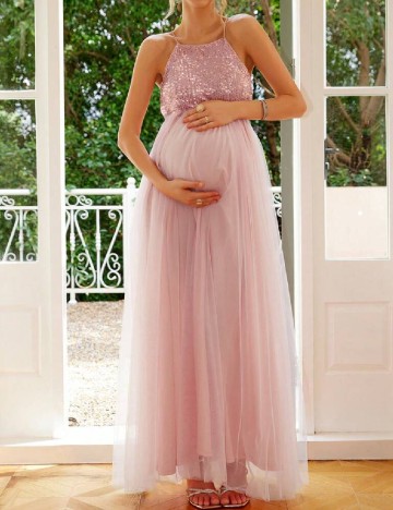 
						Rochie lunga SHEIN Maternity, roz