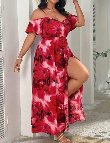 Rochie lunga SHEIN CURVE, roz