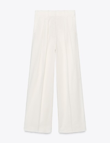 
						Pantaloni Zara, alb