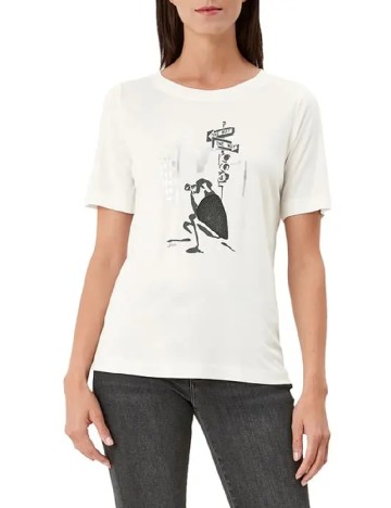 
						Tricou s.Oliver, alb