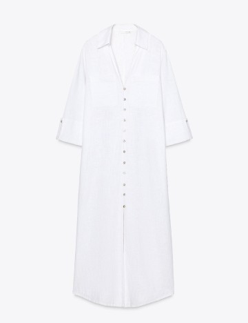 Rochie medie Zara, alb