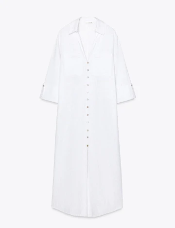 Rochie medie Zara, alb