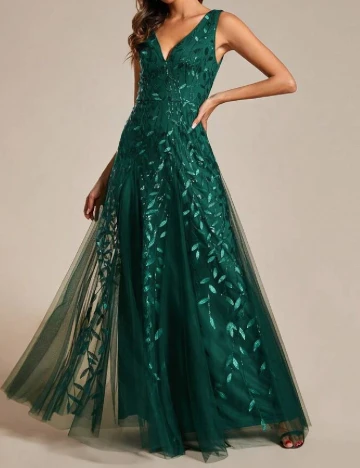 Rochie lunga Ever-Pretty, verde