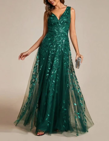 Rochie lunga Ever-Pretty, verde