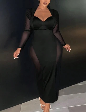 Rochie lunga SHEIN CURVE, negru