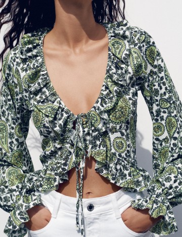 Top Zara, verde