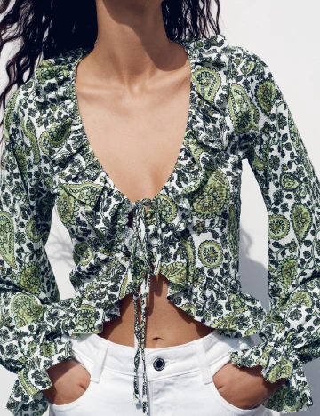 Top Zara, verde