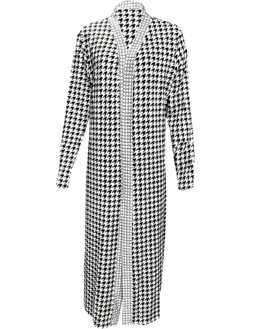 Cardigan SHEIN CURVE, alb/negru