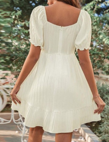 Rochie scurta SHEIN, crem