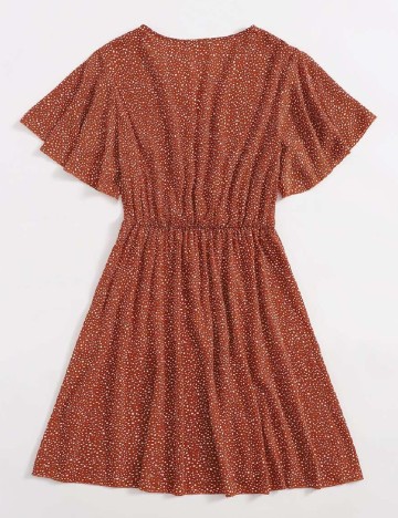Rochie scurta SHEIN CURVE, caramiziu