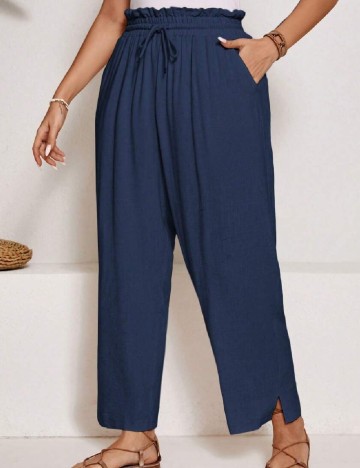 Pantaloni SHEIN CURVE, bleumarin