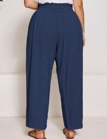 Pantaloni SHEIN CURVE, bleumarin