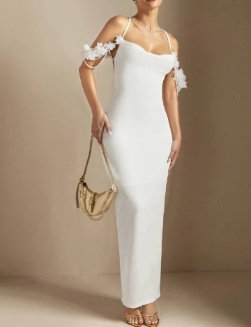 Rochie lunga SHEIN, alb Alb