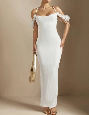 Rochie lunga SHEIN, alb Alb