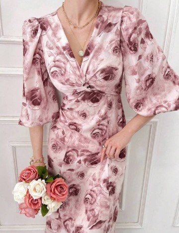 Rochie medie SHEIN, floral print
