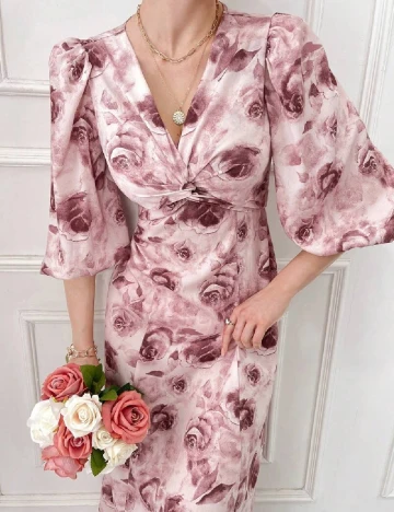 Rochie medie SHEIN, floral print Floral print