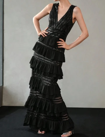 Rochie lunga MOTF, negru