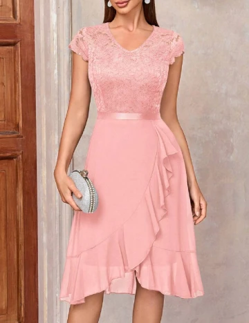 Rochie scurta Miusol, roz Roz
