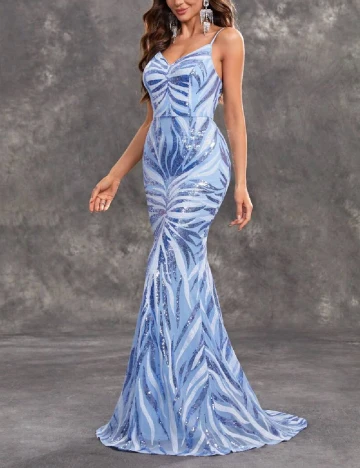 Rochie lunga Giffniseti, albastru
