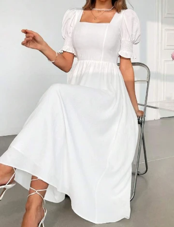 Rochie medie SHEIN, alb Alb