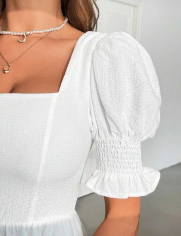 Rochie medie SHEIN, alb Alb