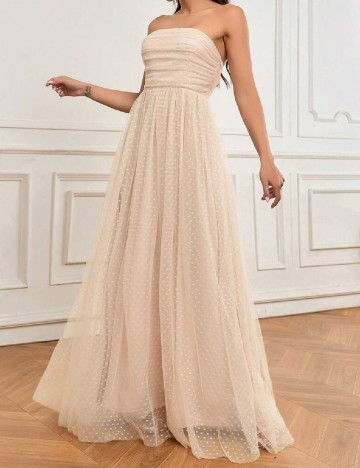 Rochie lunga SHEIN, crem