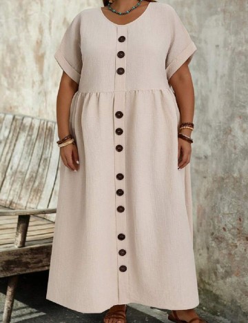 Rochie lunga SHEIN CURVE, crem